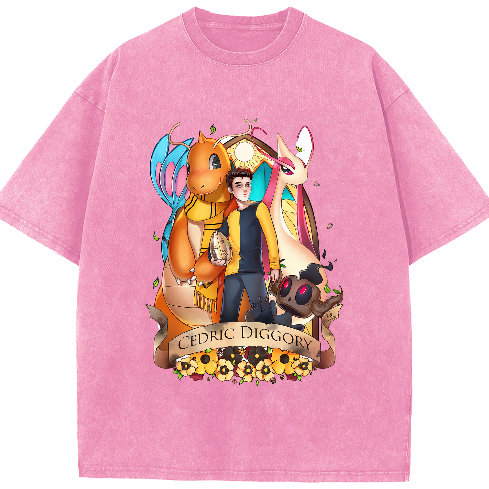 （画像用） Harry Potter ハリー・ポッターシリーズ 綿100% ヴィンテージ風 半袖Tシャツ（フロントプリント）